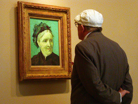 David Hockney and Van Gogh's portrait of his mother