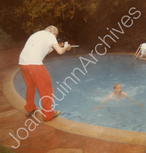 David Hockney Photographing the Pool with Ian Falconer Swimming at the Hockney Home